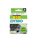 Märkband Dymo D1 svart/gul   9mm