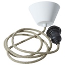Takupph 2m svartE27 linnenatur
