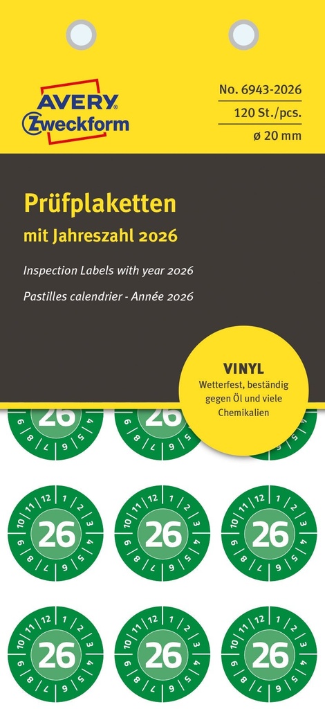 Inspektionsetikett 2026 120/fp