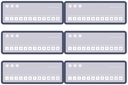 Frysetiket 26x73mm grå 24/fp