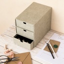 3-lådsbyrå Ingrid canvas linen