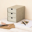 3-lådsbyrå Ingrid canvas linen