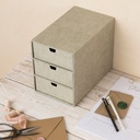 3-lådsbyrå Ingrid canvas linen