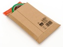 Wellkuvert 185x270x50mm Brun..