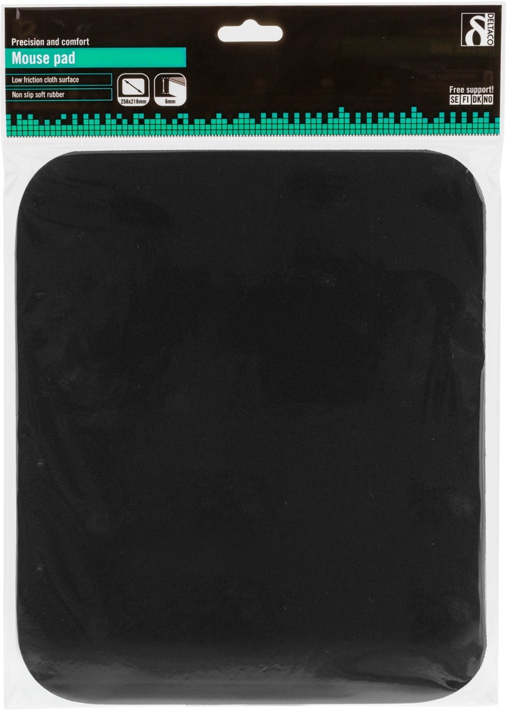 Deltaco Musmatta svart 26x22cm