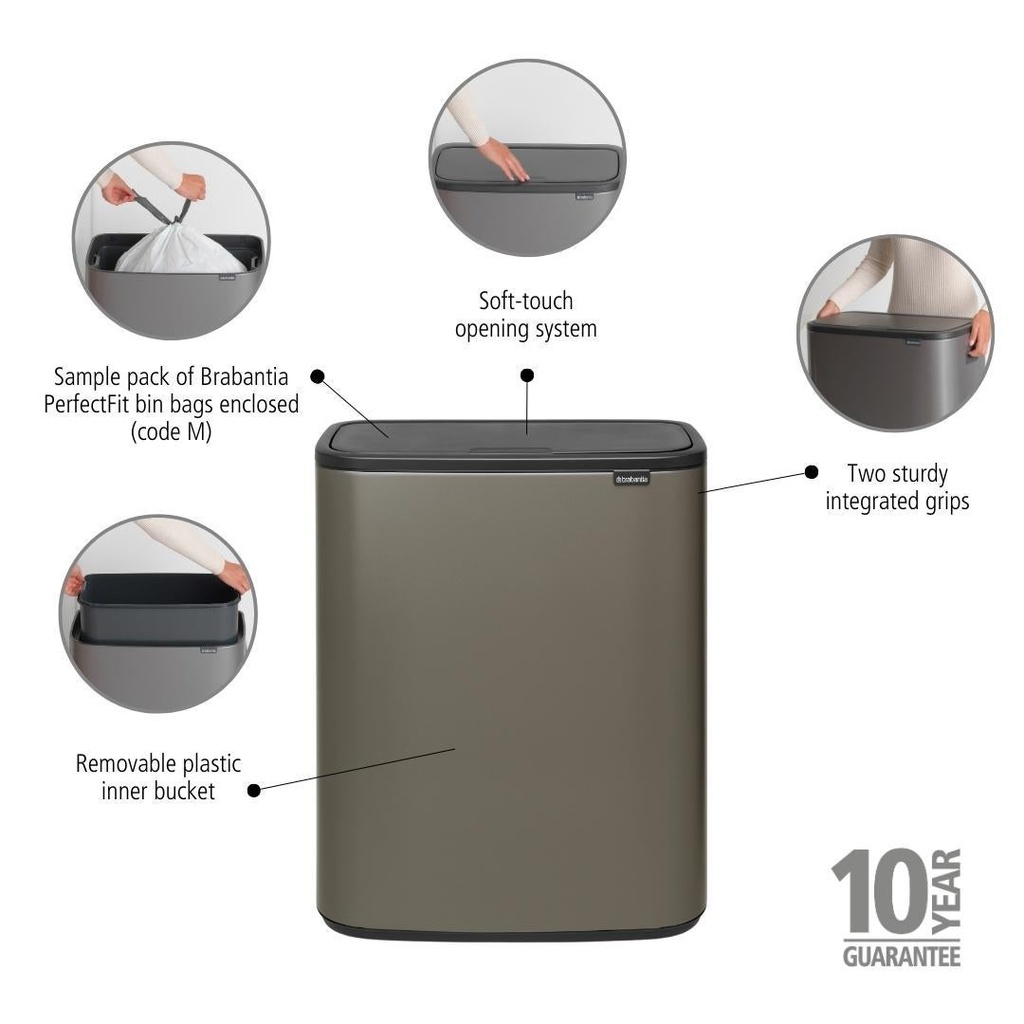 Touch Bin Bo 60L platinum