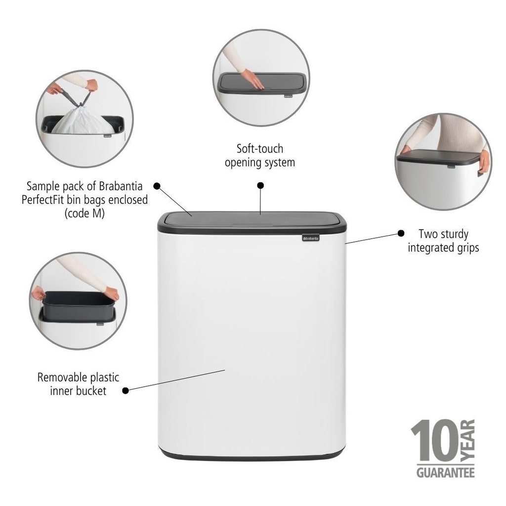 Touch Bin Bo 60L vit