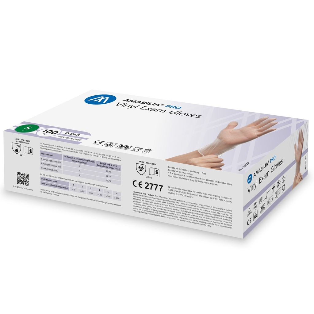 Vinylhandske Transp S 100-fp