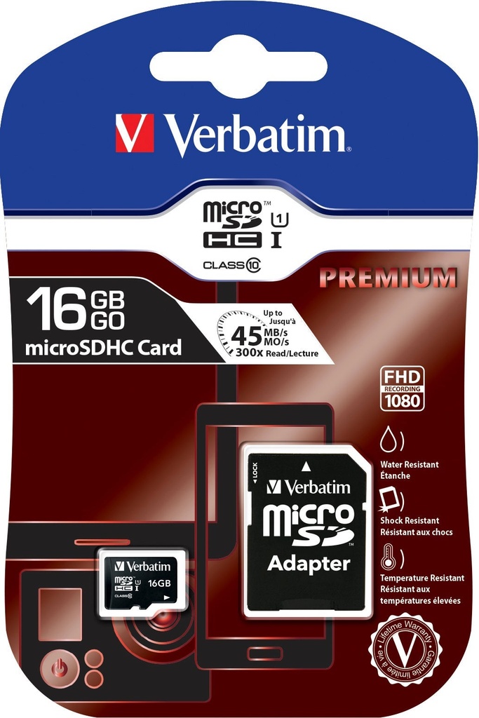 Verbatim SDHC/MicroSDHC 16GB