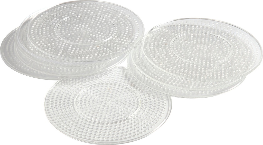 Pärlplatta rund 15cm transp