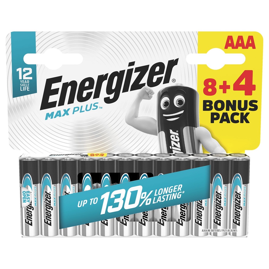 Batteri Max Plus Alka AAA 8+4p
