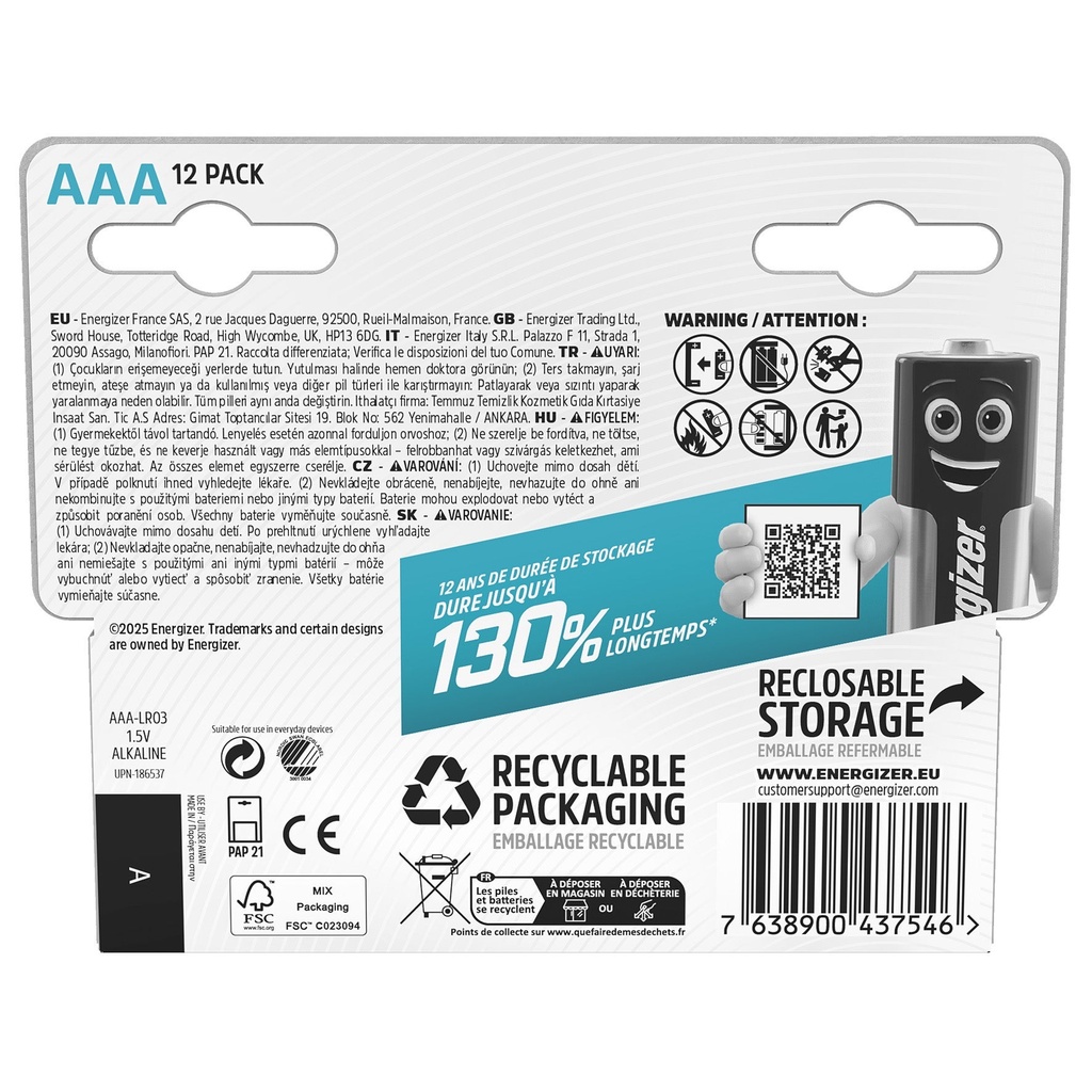 Batteri Max Plus Alka AAA 8+4p