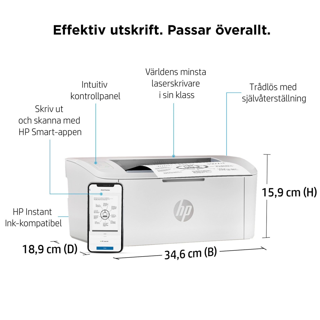 Skrivare HP LaserJet M110w
