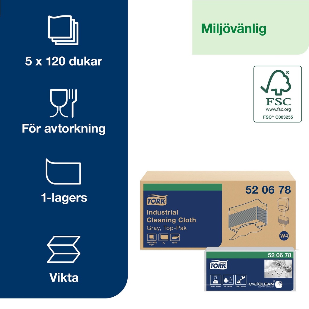 Rengöringsduk Tork Flexibel W4