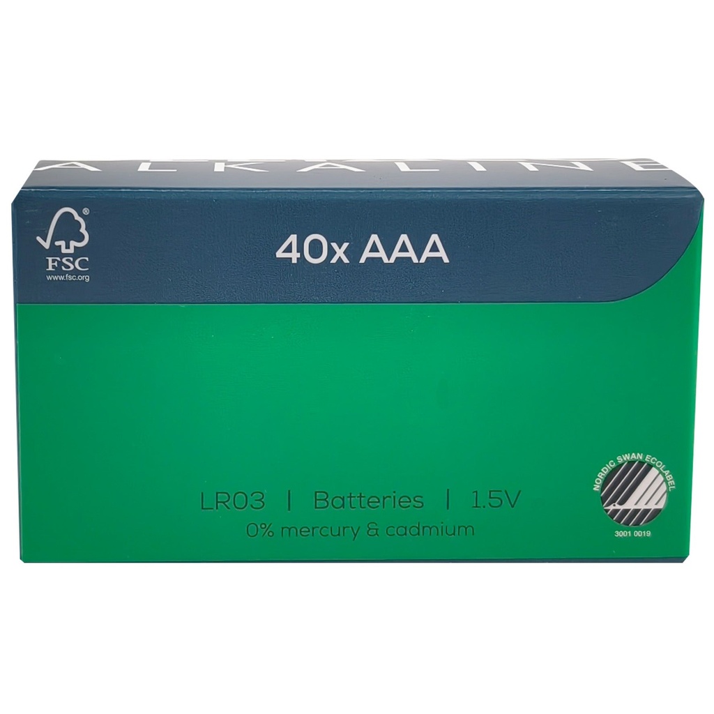 Batteri Alk. AAA LR03 40/fp