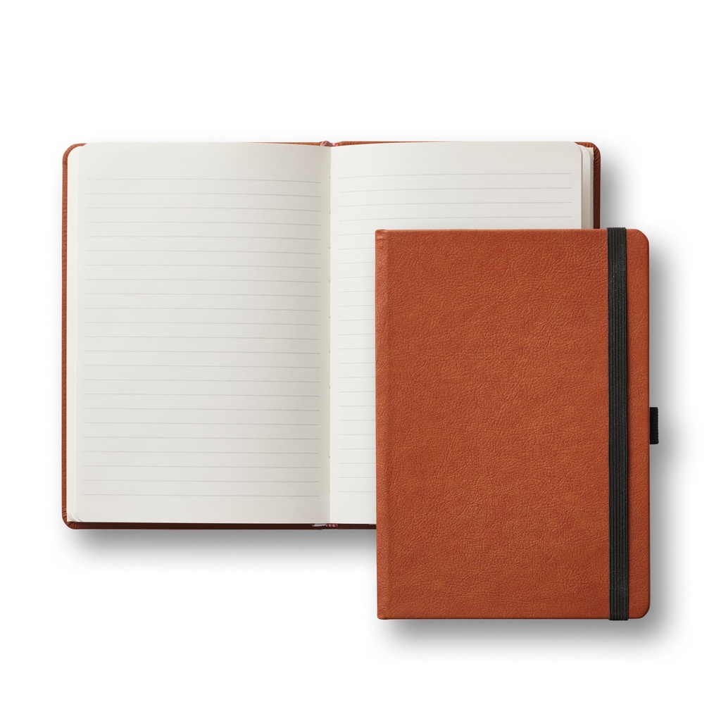 Ant.bok Classic A5 linj brun