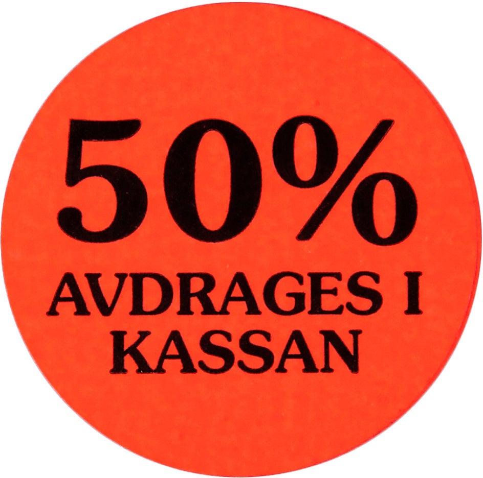 Etikett 50% avdrages 2000/rl