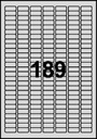 Etikett i Silver, starka, L6008 25,4x10 mm 3780 st/fp