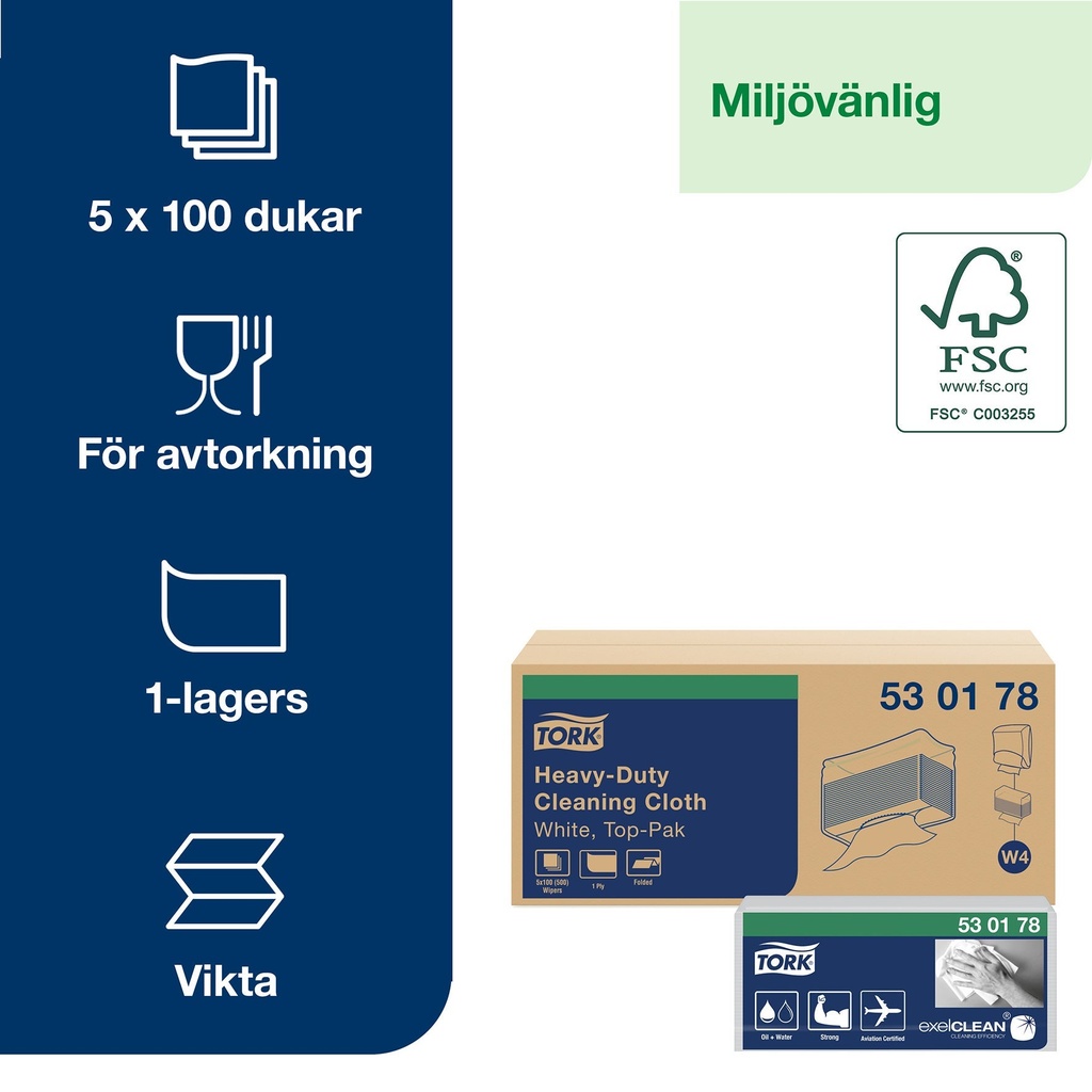 Rengörningsduk Tork Kr. W4.500