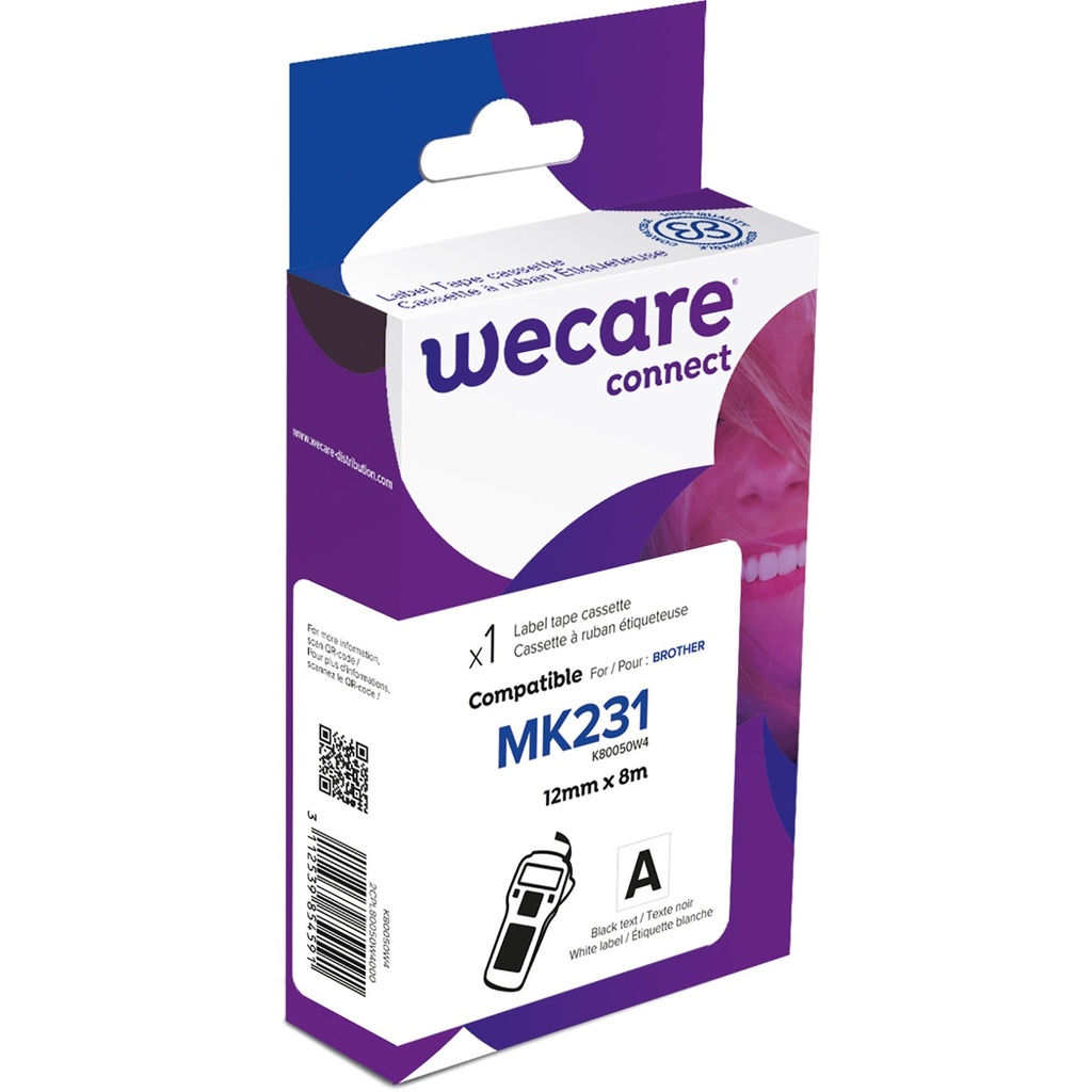 Märkband Wecare MK sv/vi 12mm
