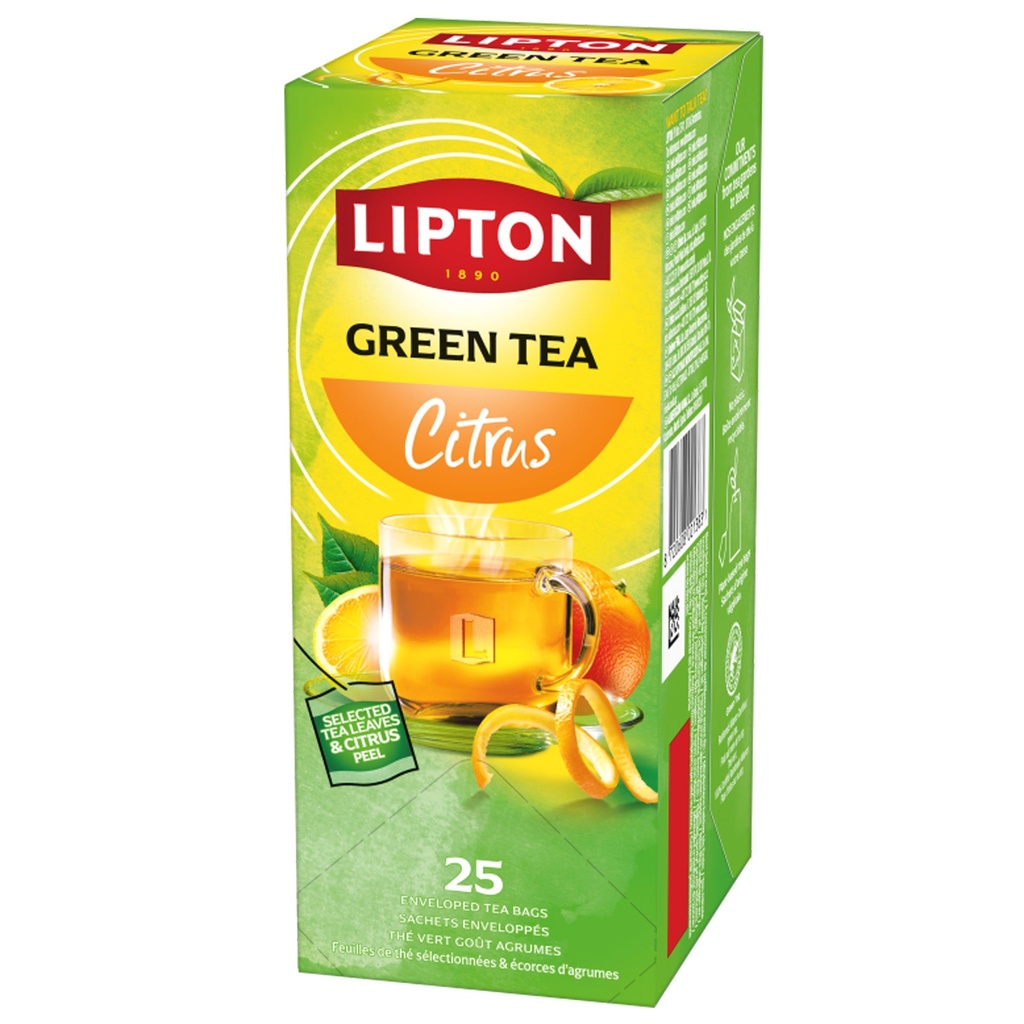 Te Liptons Green citrus 25/fp