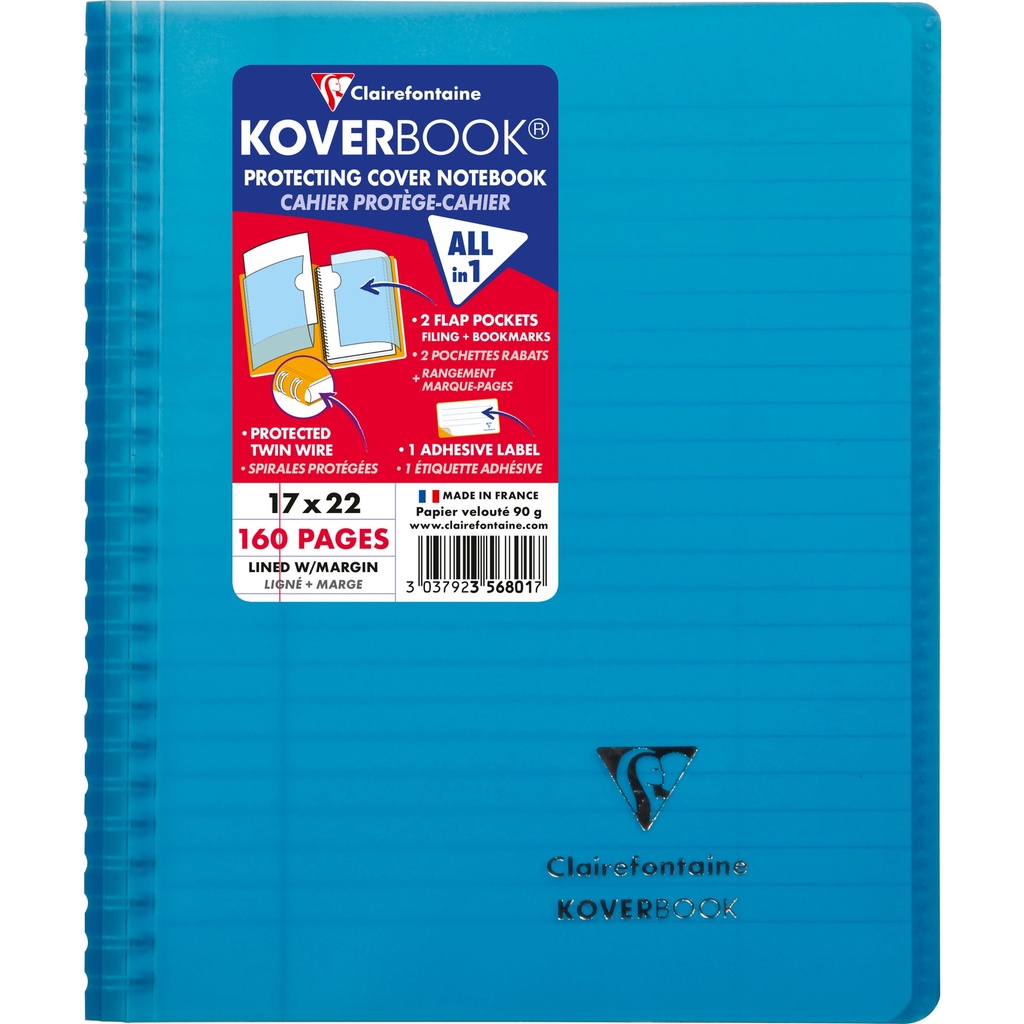 Kollegieblock Koverbook 17x22