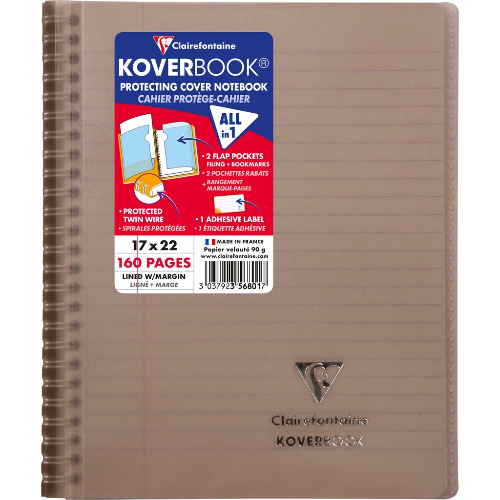 Kollegieblock Koverbook 17x22
