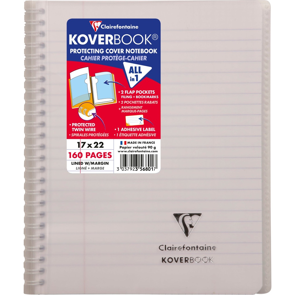 Kollegieblock Koverbook 17x22