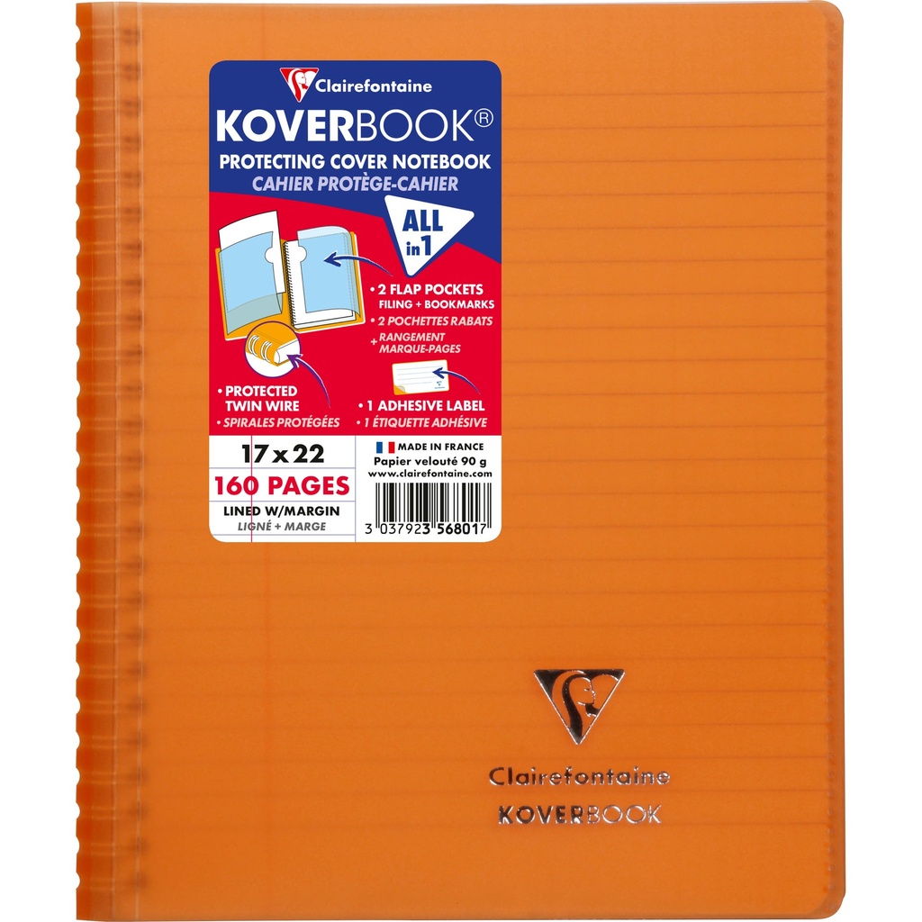 Kollegieblock Koverbook 17x22