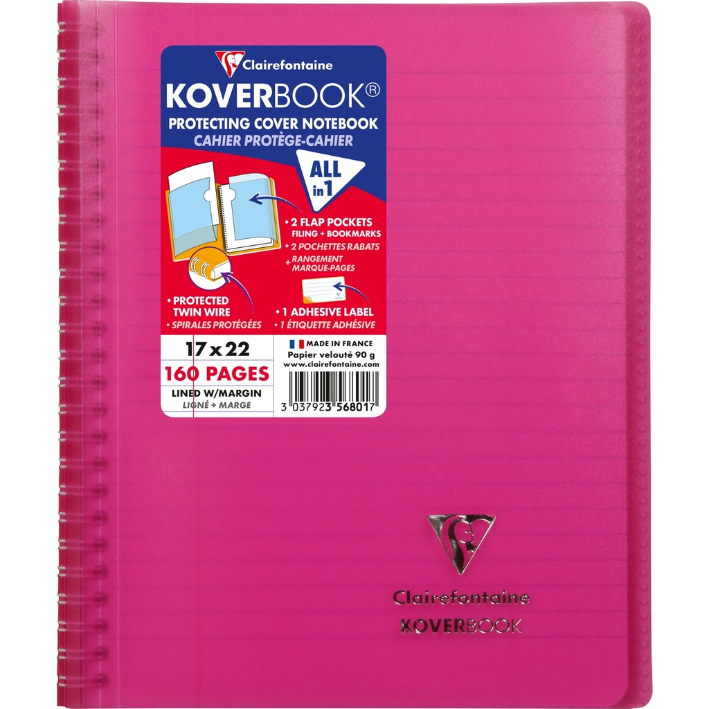 Kollegieblock Koverbook 17x22