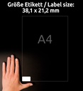 Frysetiket 38,1x21,2 1625/fp