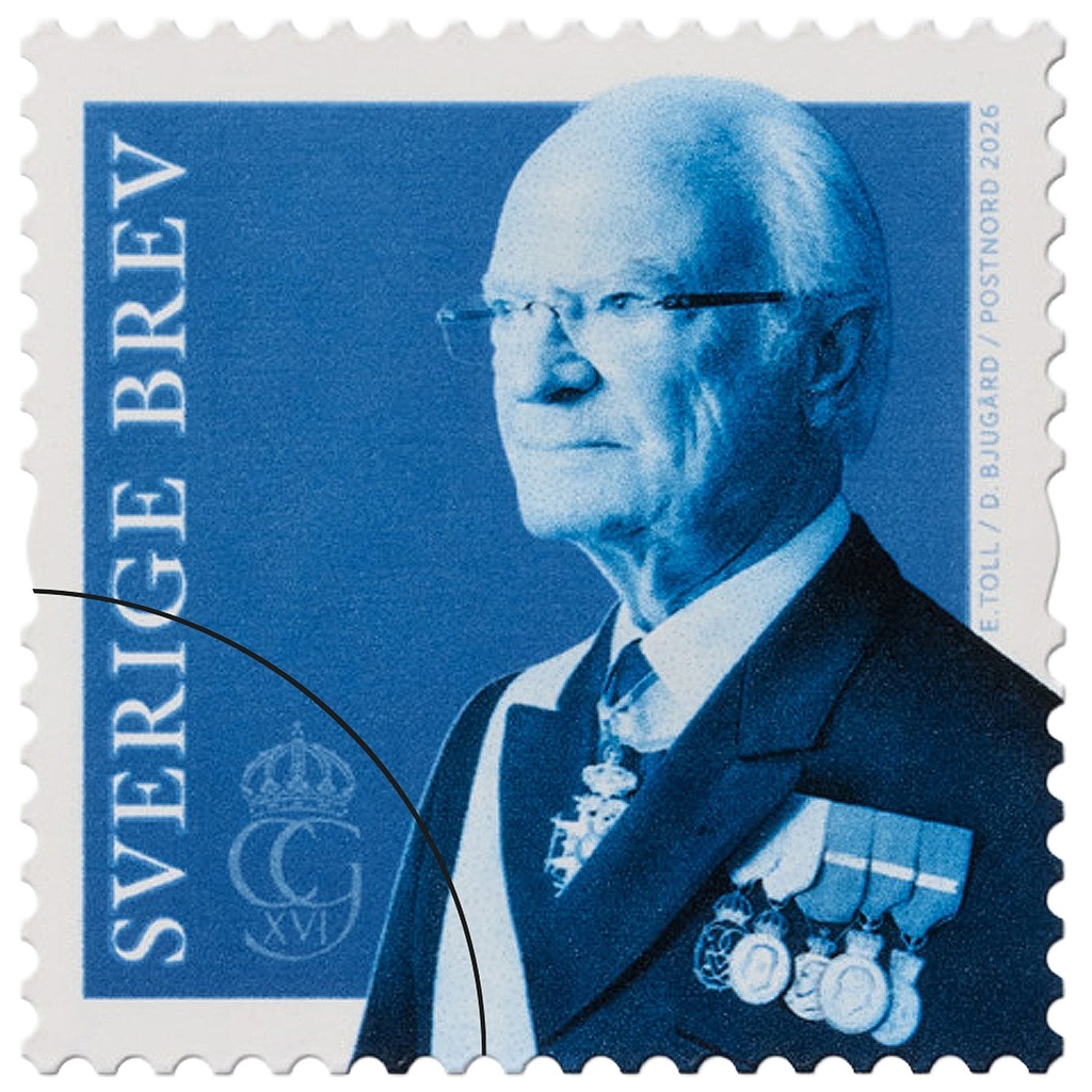 Frimärke Kung Carl Gustaf
