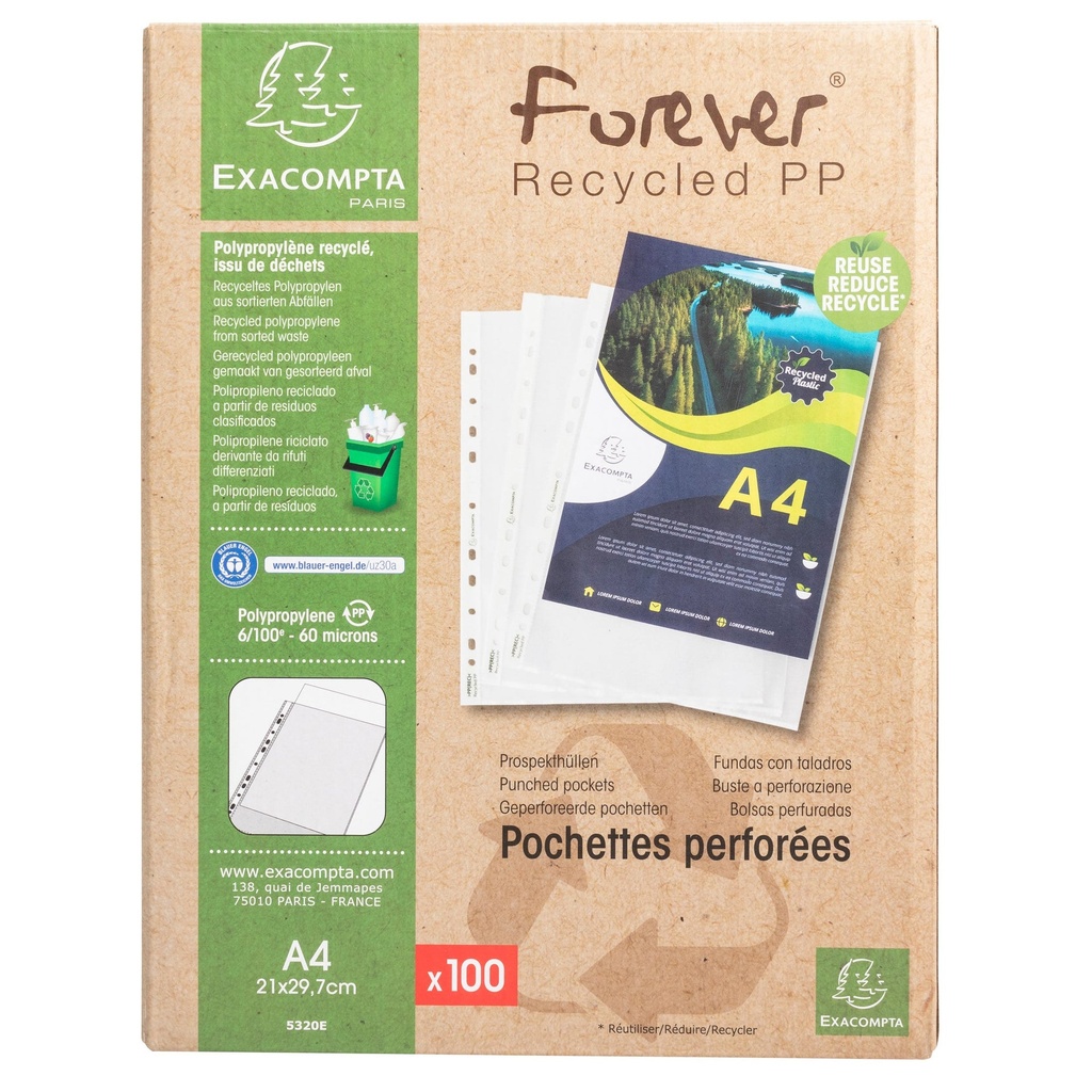Ficka A4 PP recycled 06 100/fp