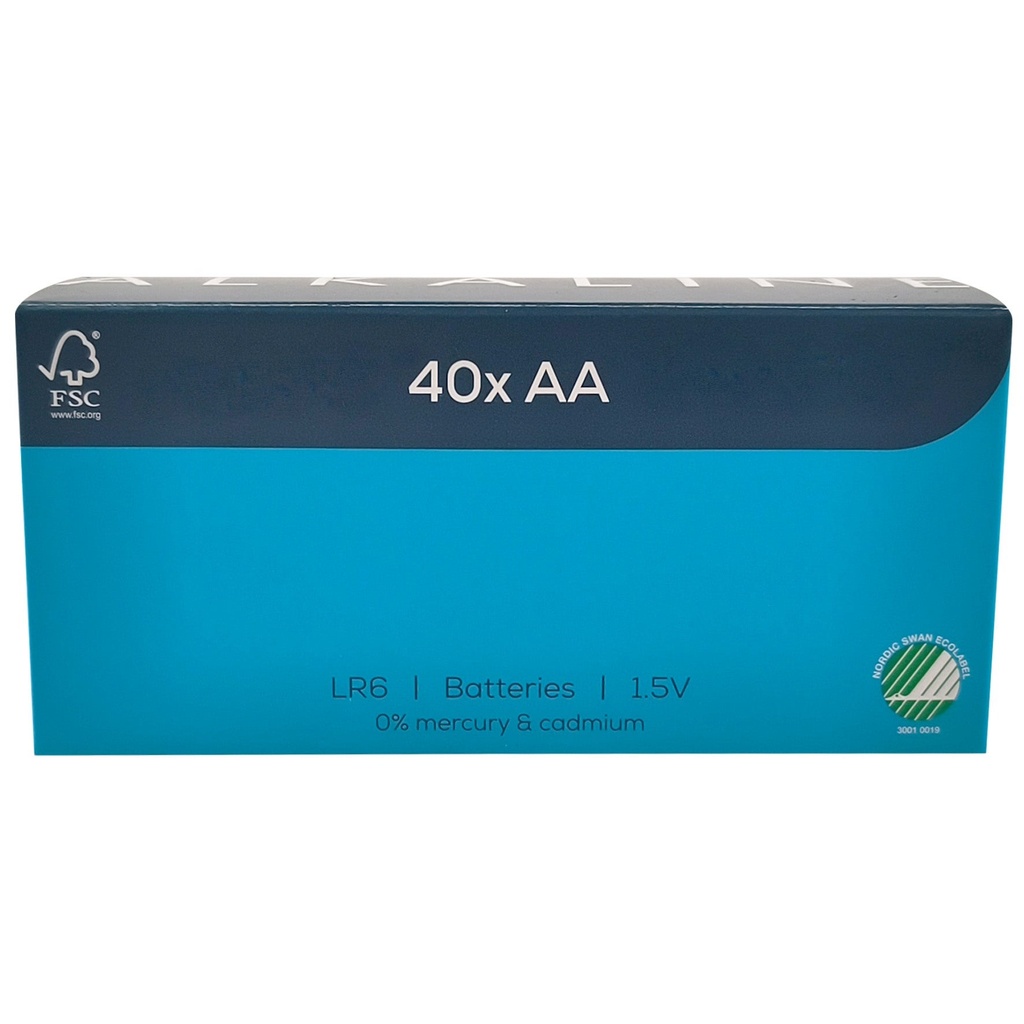 Batteri Alk. AA LR6 40/fp