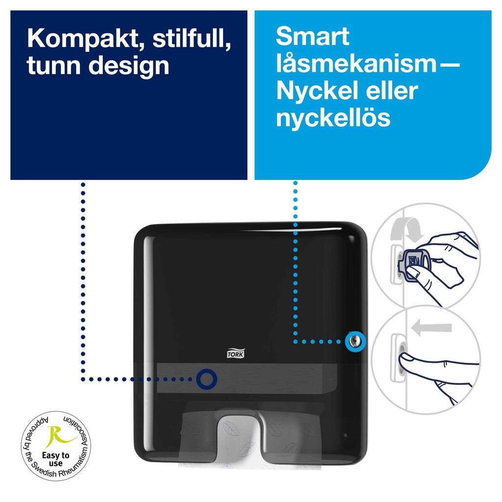 Dispenser Tork mini H2 svart