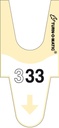 Nummerlappar  T90   gul   6/fp