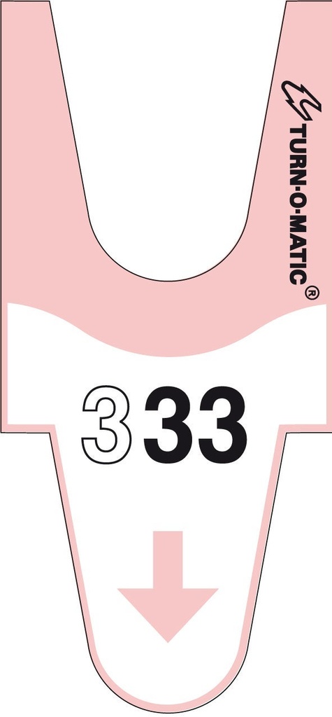Nummerlappar  T90  rosa   6/fp