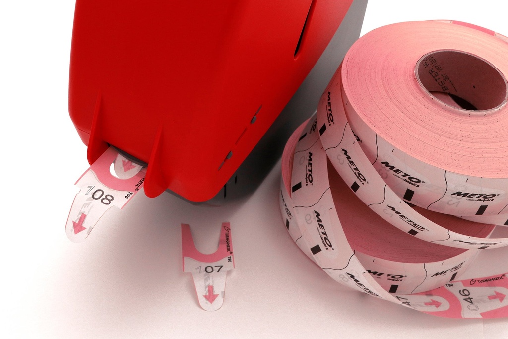 Nummerlappar  T90  rosa   6/fp