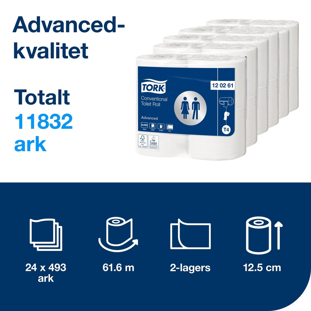 Toalettppr Tork Advanced T4 24