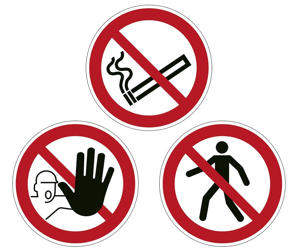 V.dekal "Förbjudet för gående"