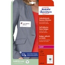 Etikett L4785 namnskylt textil 80x50mm 200 st/fp