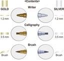 Penna Zig Twin gul&silver 3/fp