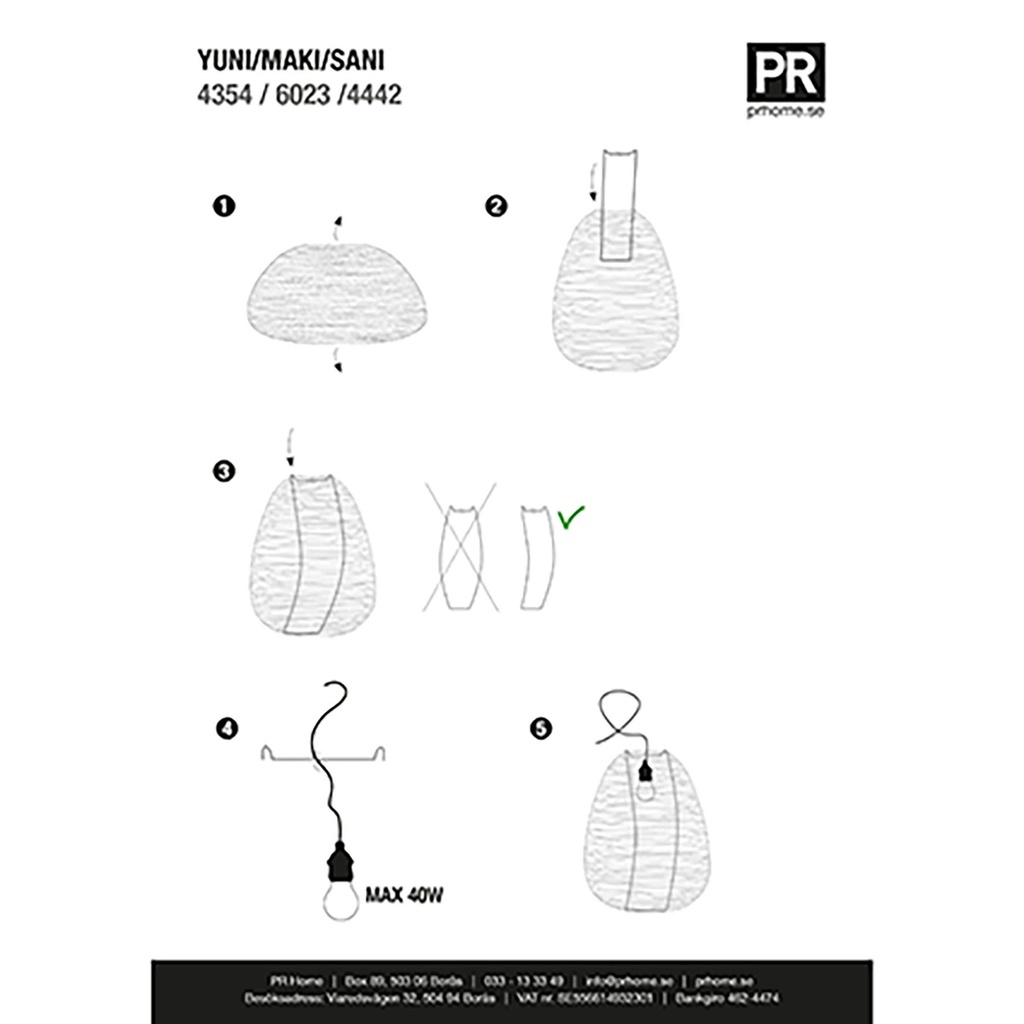 Takskärm Maki vit 43 cm