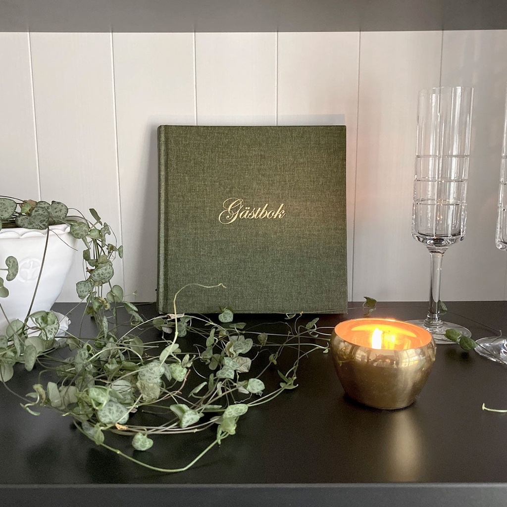 Gästbok PS khaki green