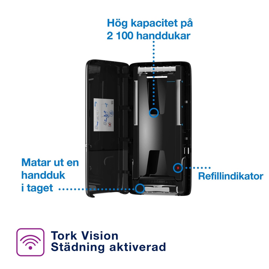 Tork Dispenser PeakServe svart