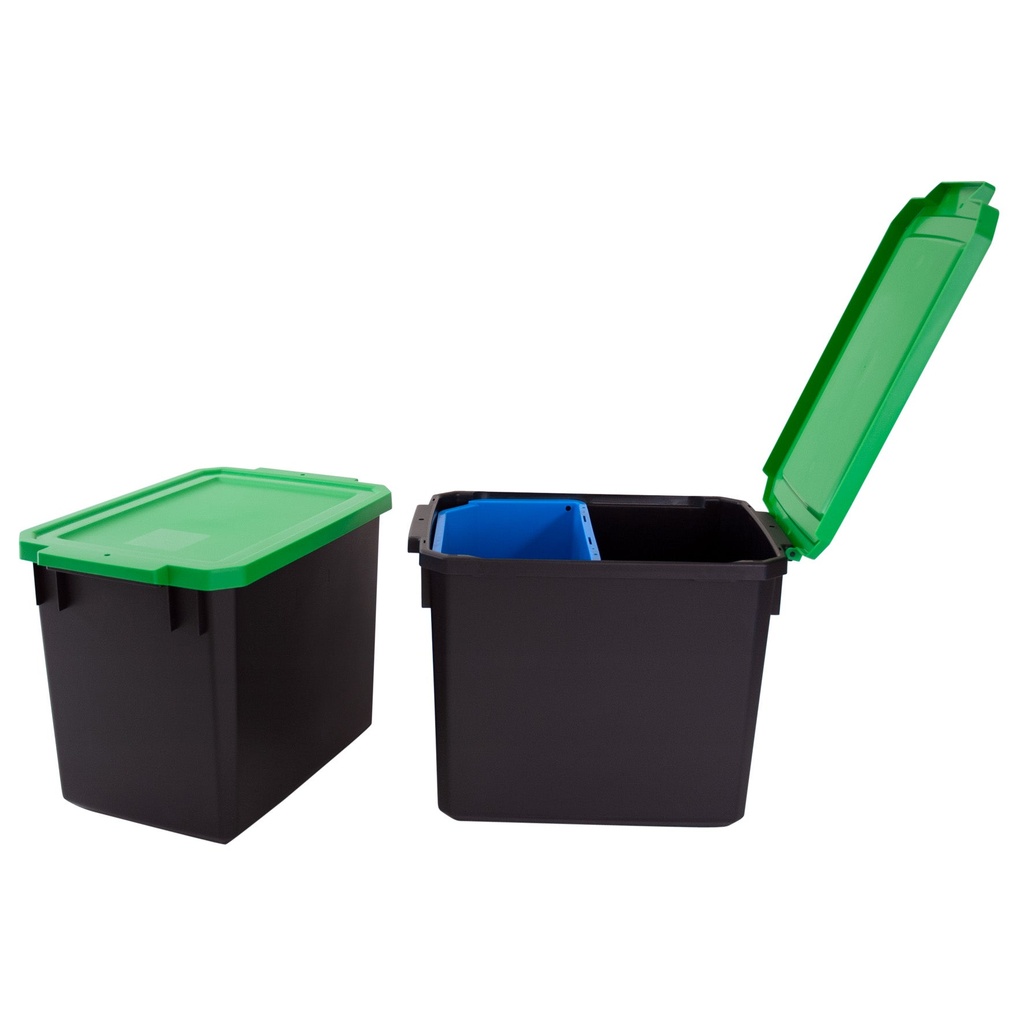 PLASTKÄRL 25 L SVART ÅTERVUNNE