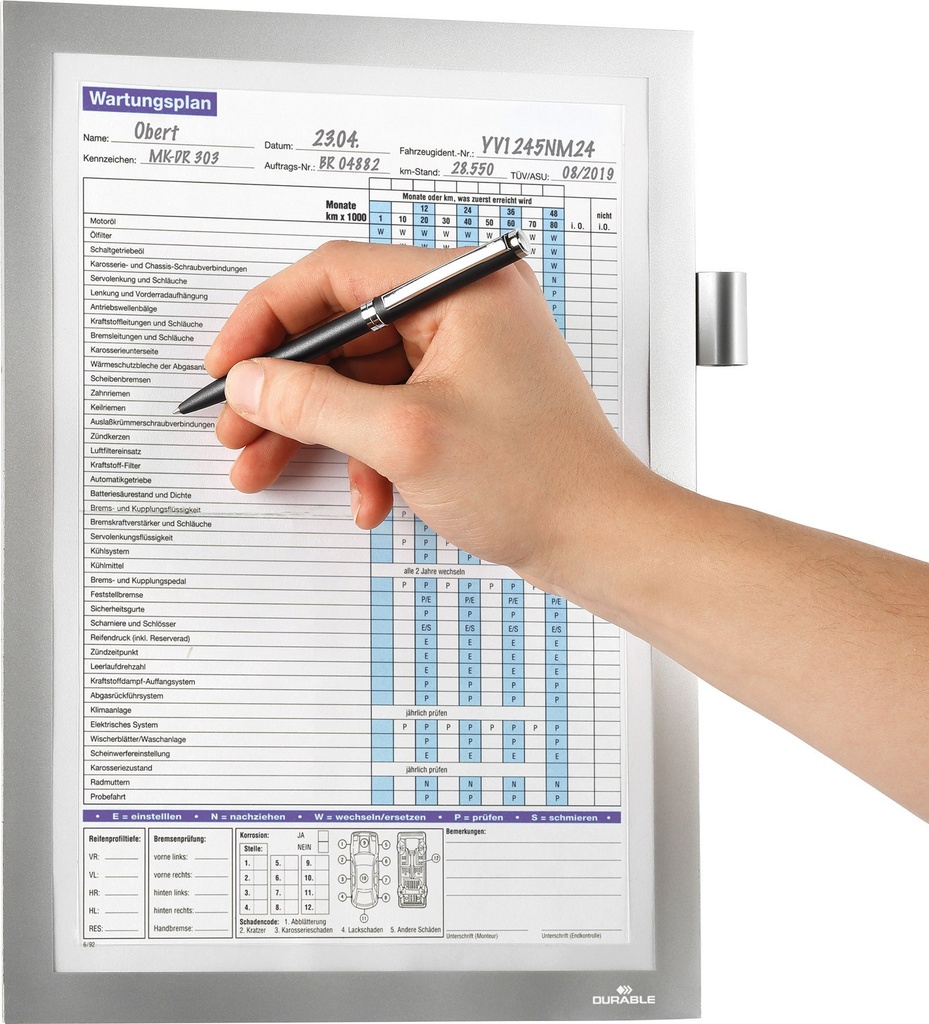 Duraframe Magnetic Note A4 sil
