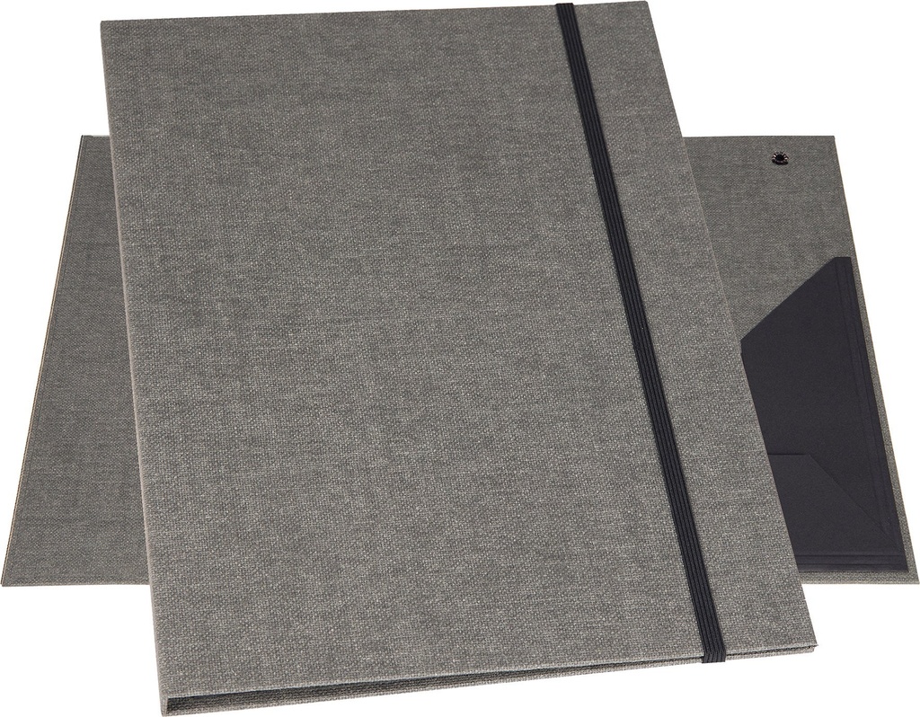 Mapp Paulina A4 canvas grå