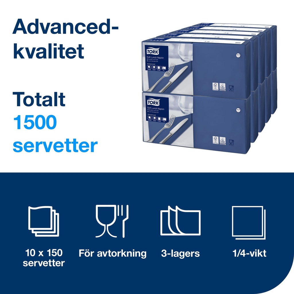 Tork mjuk lunchservett mörkblå