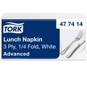 Tork mjuk lunchservett vit 33x